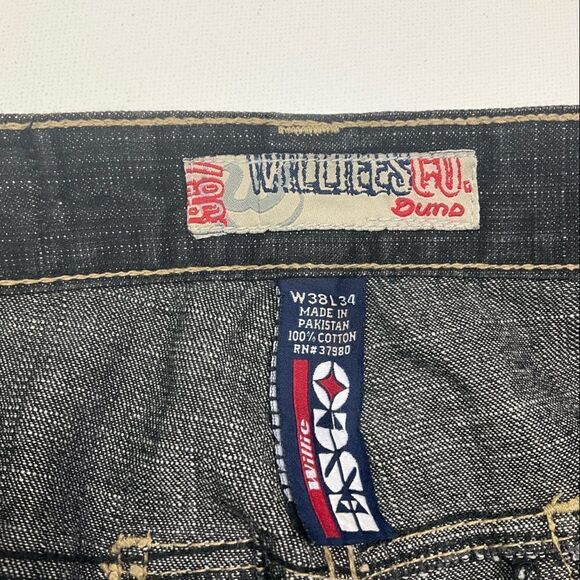 Duns Willie & Esco 90’s Style Men Black Jeans - Picture 3 of 7